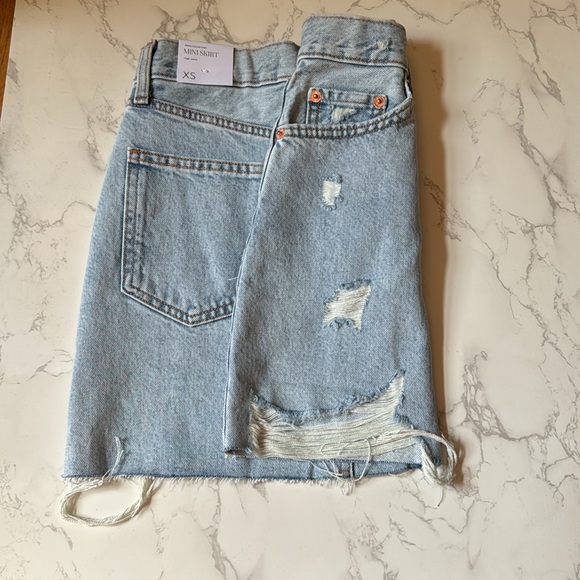 NWT Mango Ripped Denim Mini Skirt (not sold anymore) - Picture 4 of 4